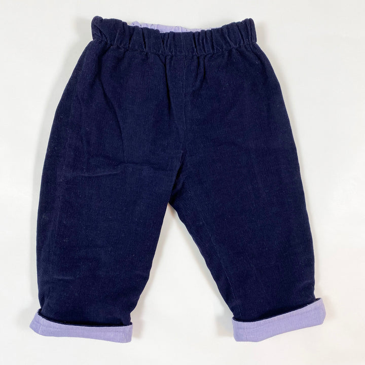 Cashmirino navy  lined corduroy trousers 9M 1