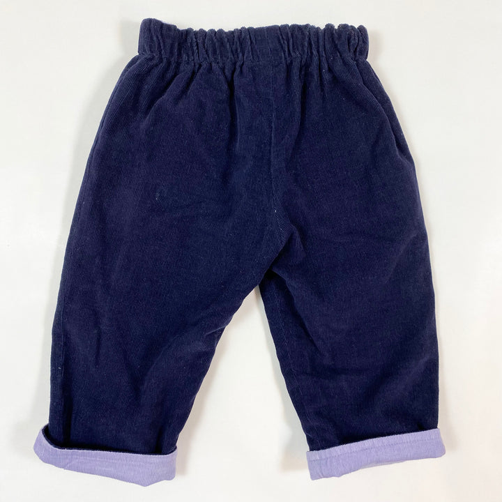 Cashmirino navy  lined corduroy trousers 9M 2