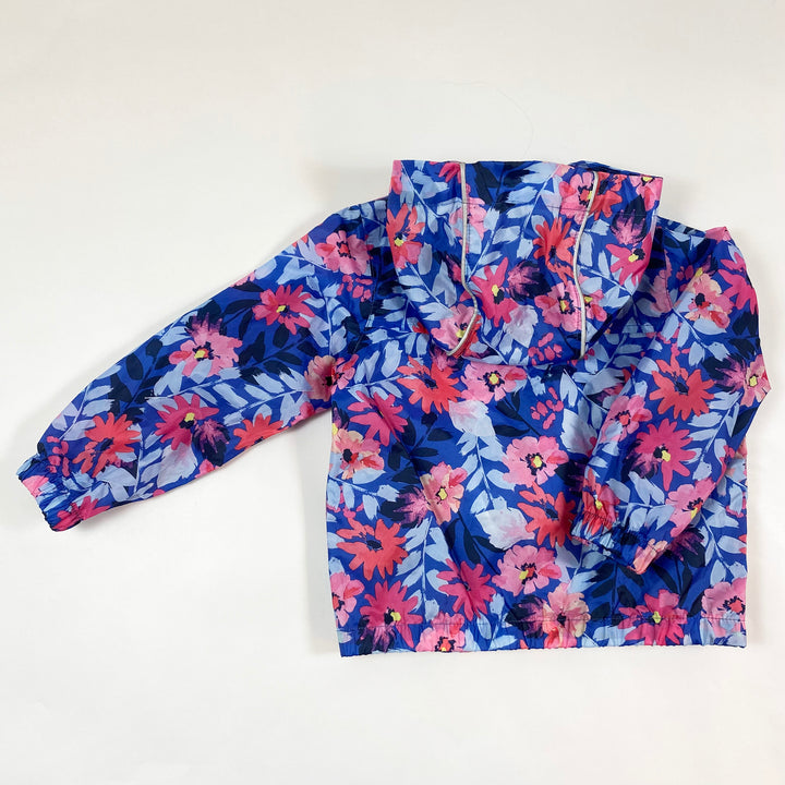 Joules blue floral rain jacket with hood 1Y/80 2