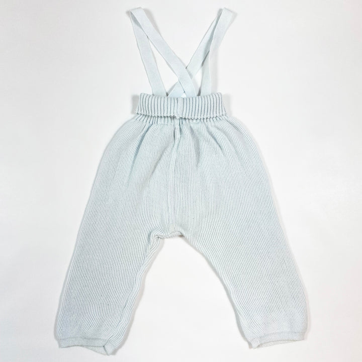 Frilo light blue knit pants with suspenders 68 1