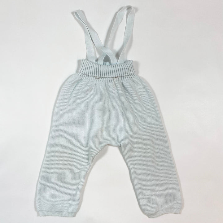 Frilo light blue knit pants with suspenders 68 3