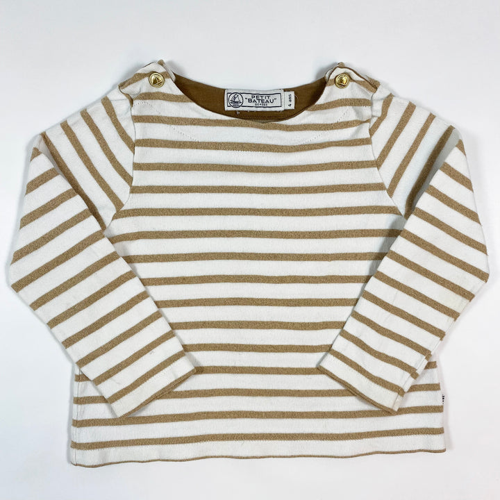 Petit Bateau gold stripe mariniere jumper 4Y 1