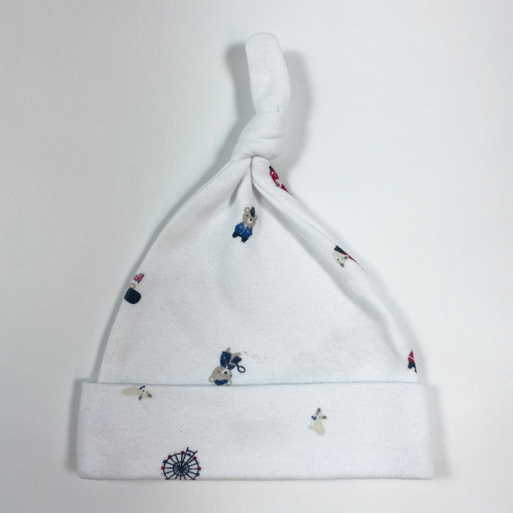 The Little White Company London teddy newborn hat 0-3M 2