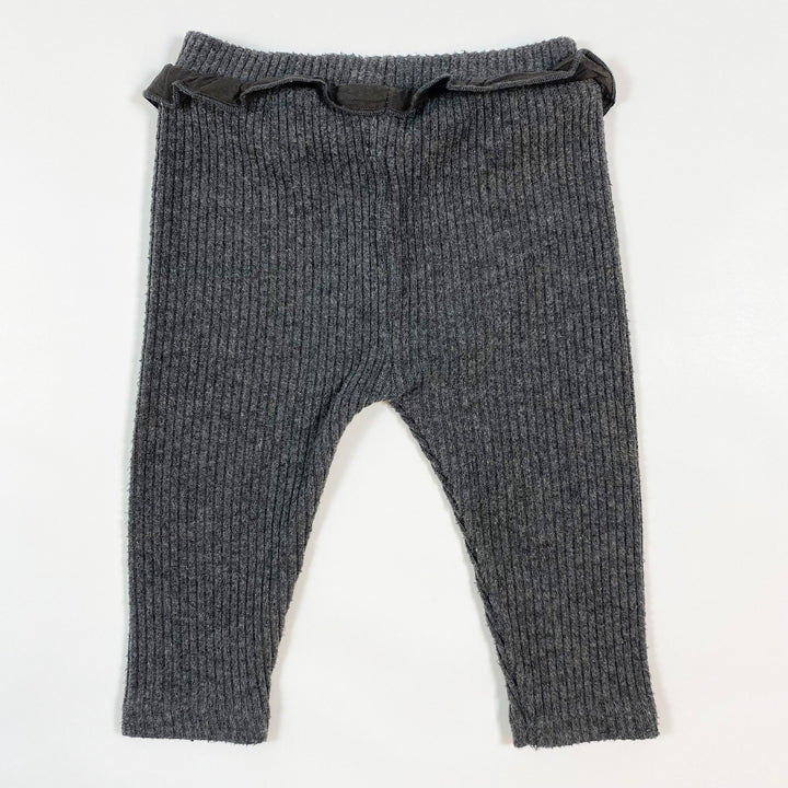 Zara grey rib knit leggings 3-6M 2
