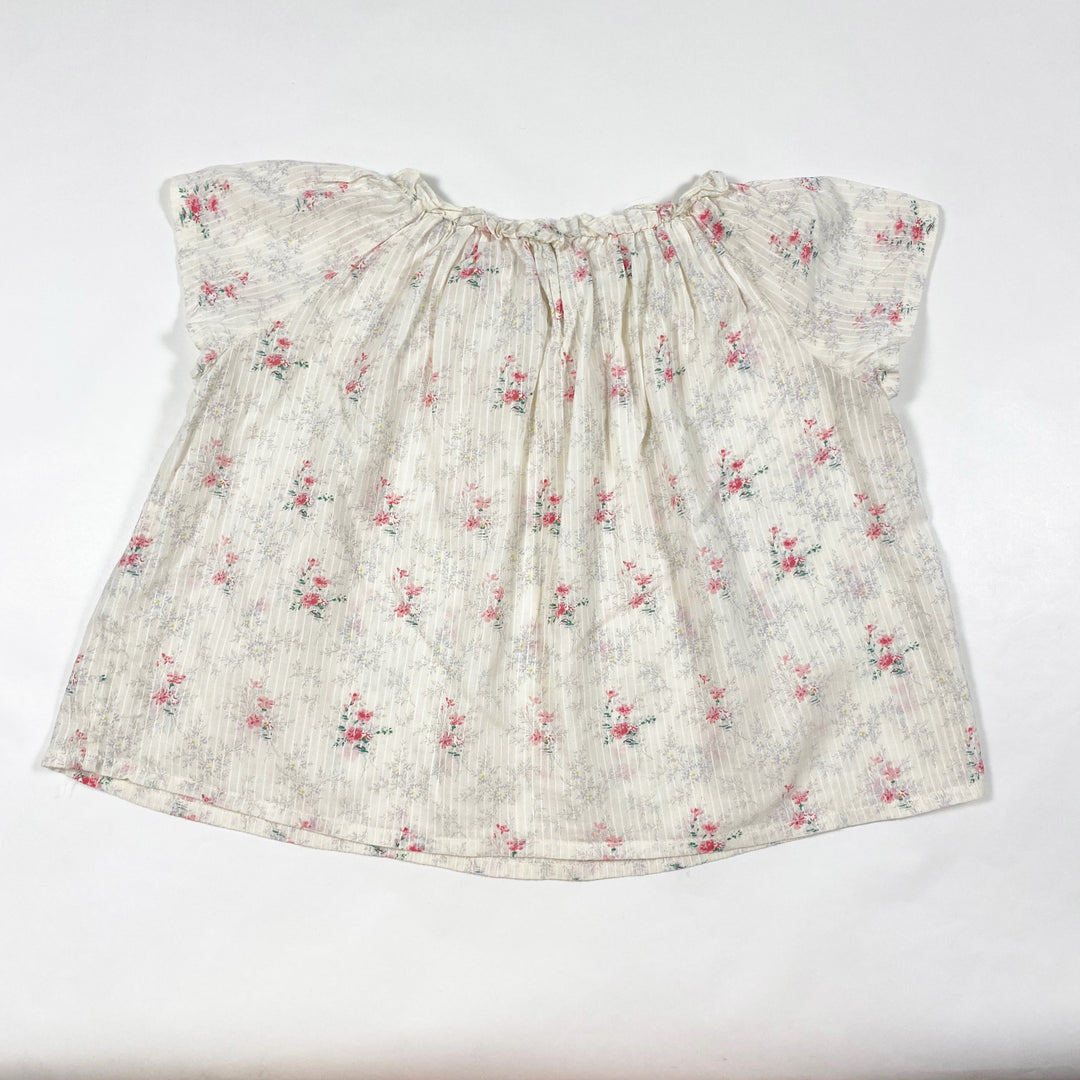 Bonpoint ecru floral blouse 3Y 2