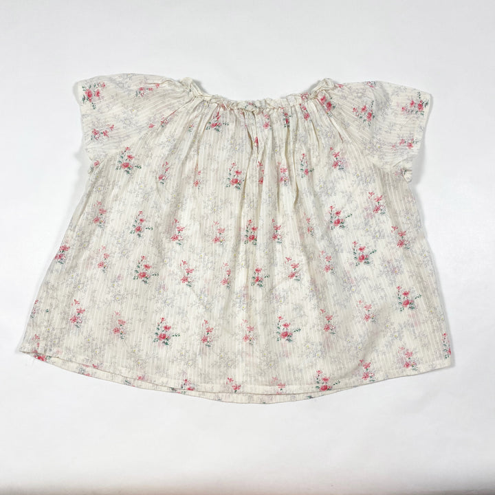 Bonpoint ecru floral blouse 3Y 2