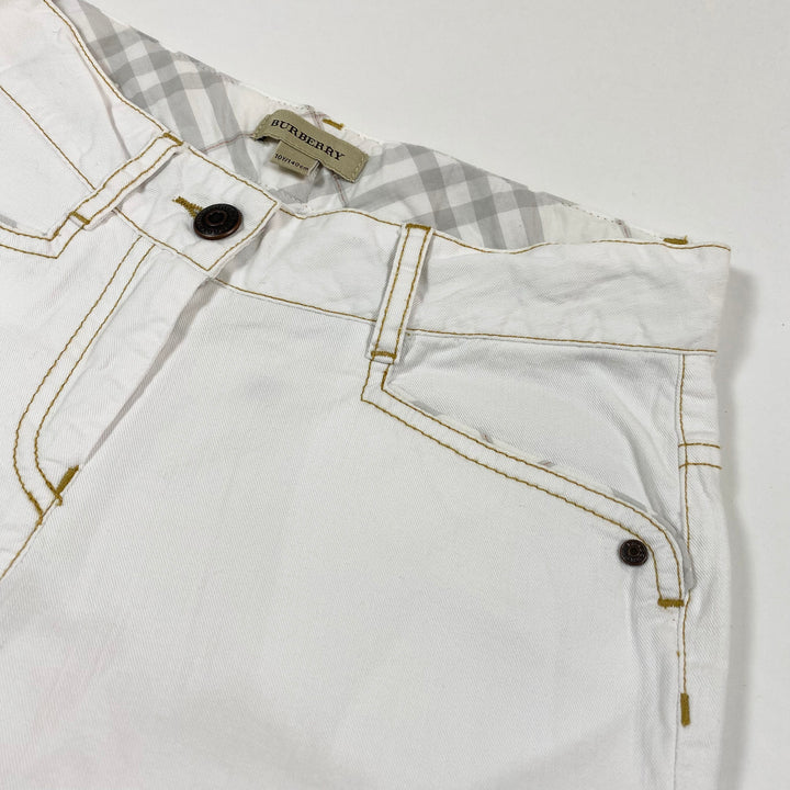 Burberry ecru cotton trousers 10Y/140 2