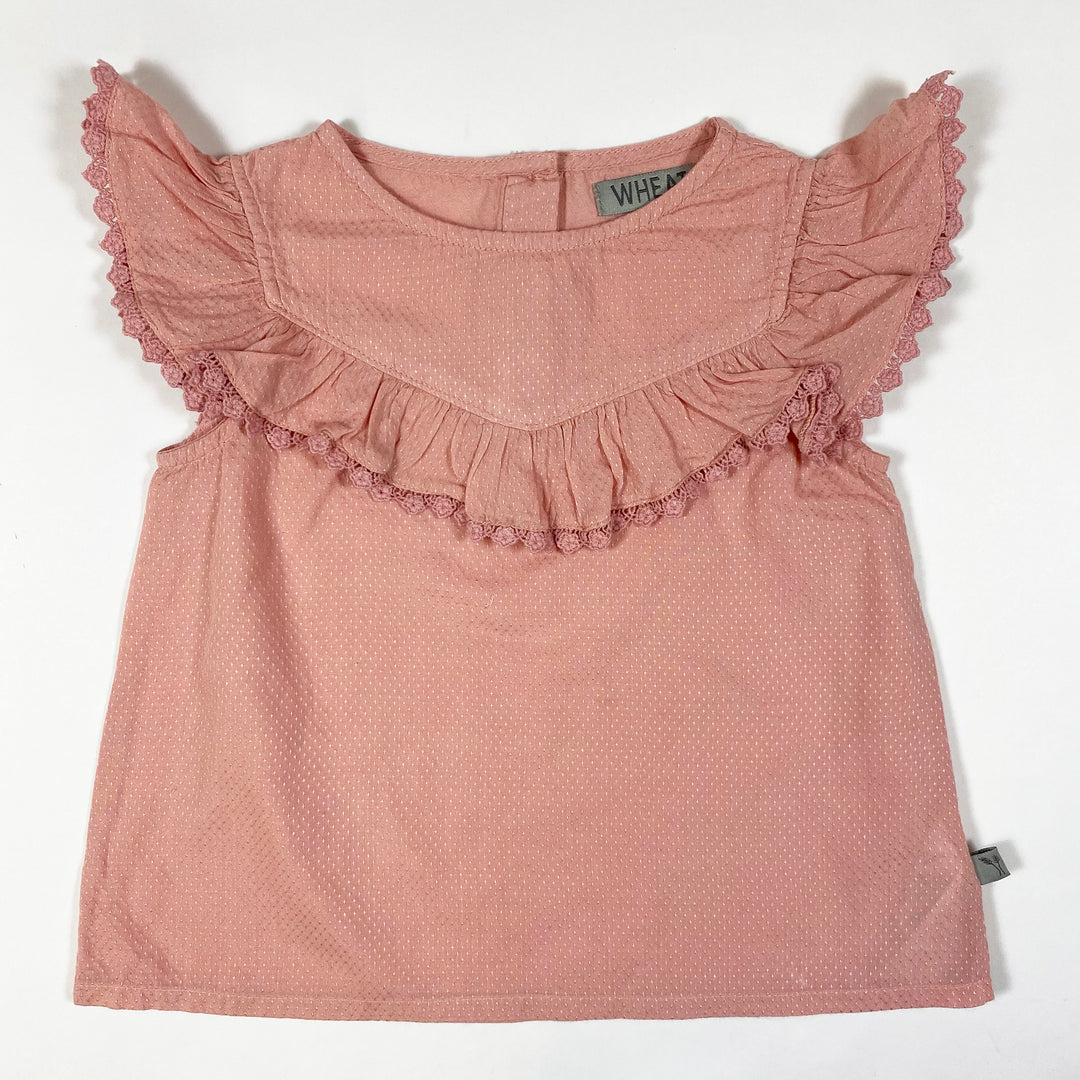 Wheat pink sleeveless ruffle blouse 4Y/104