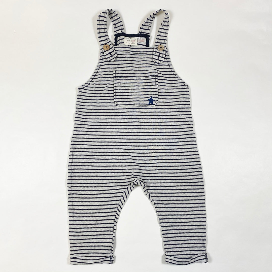 Zara navy stripe jersey dungarees 12-18M/86 1