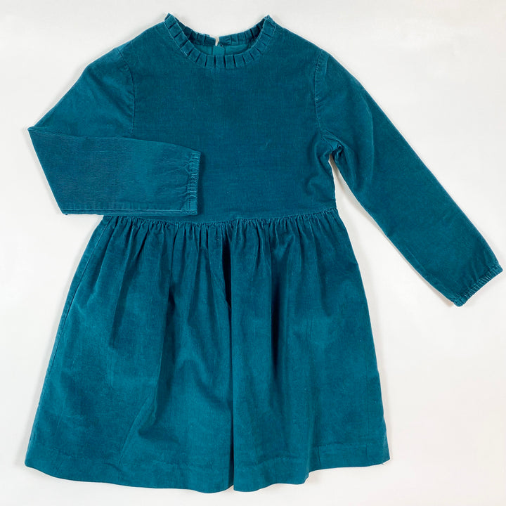 Jacadi emerald green cord dress 5Y/110 1