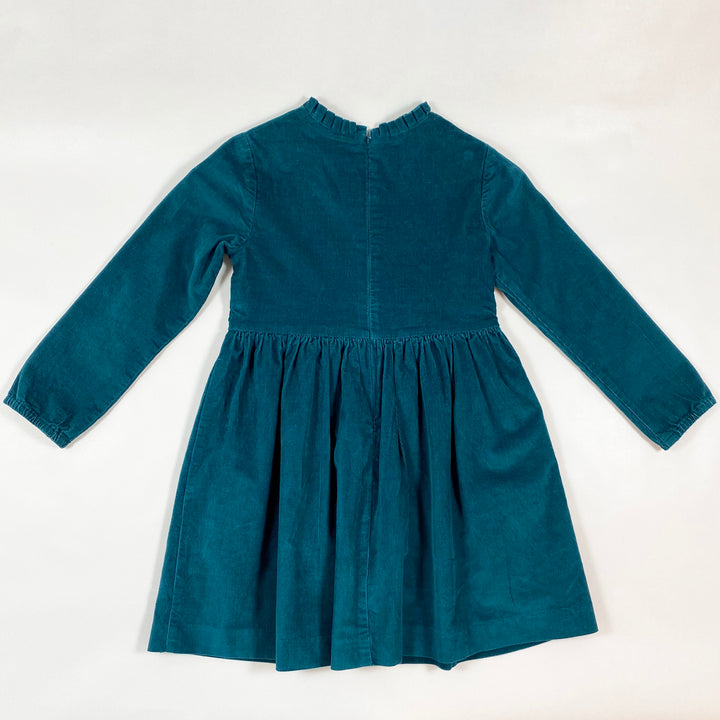 Jacadi emerald green cord dress 5Y/110 3