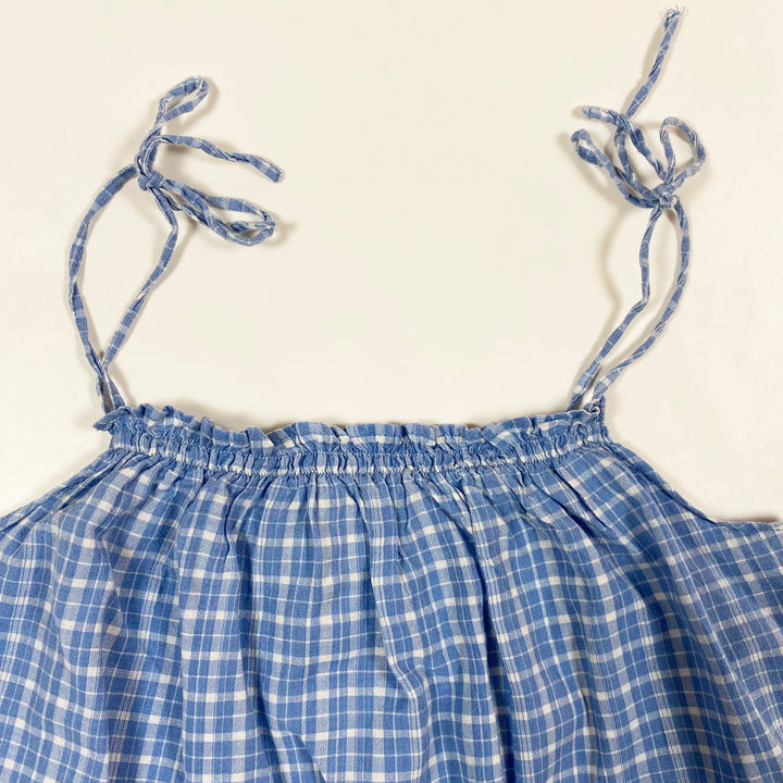 Caramel blue checked top 6Y 2