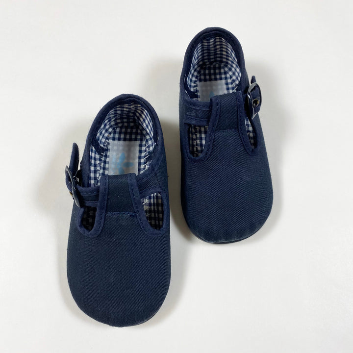 Sardon navy canvas strap shoes 21