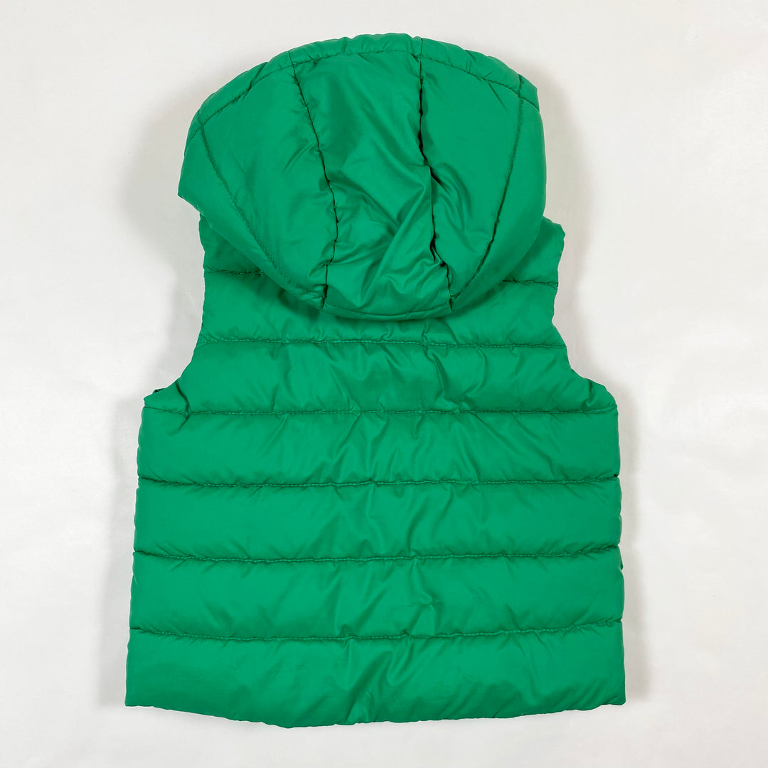 Benetton green hooded gilet with removable hood 12-18M/82 3
