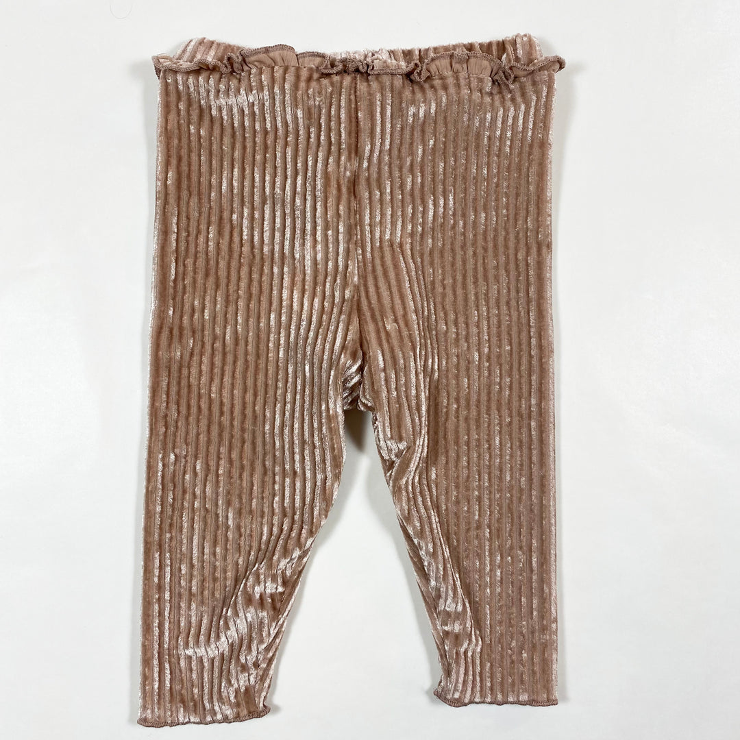 Zara dusty pink velvet ribbed trousers 9-12M/80 2