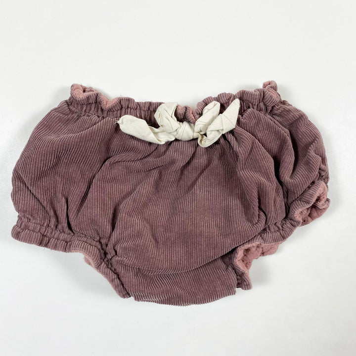 Handmade/no brand soft purple cord bloomers 6M 1