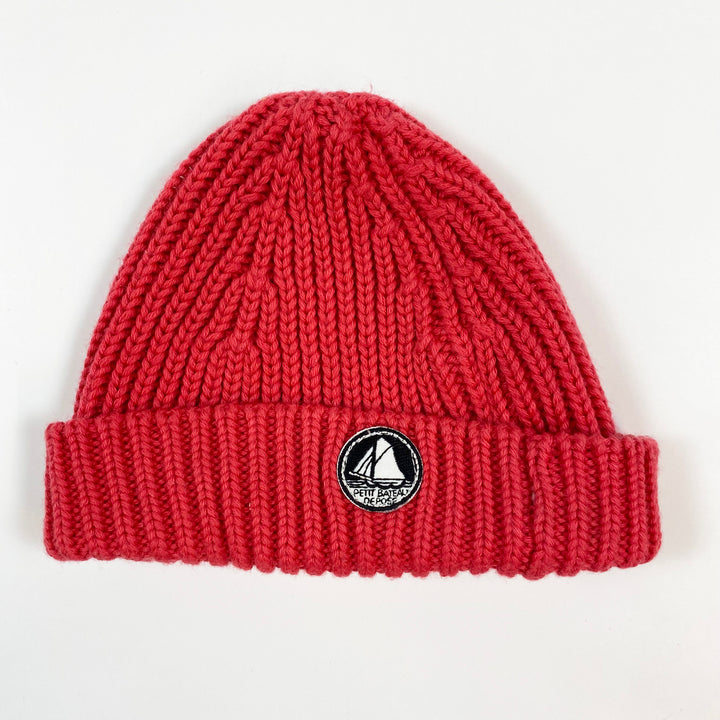 Petit Bateau peach red wool blend hat 47/49 1