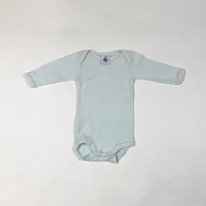 Petit Bateau pastel green long-sleeved body 1M/54cm