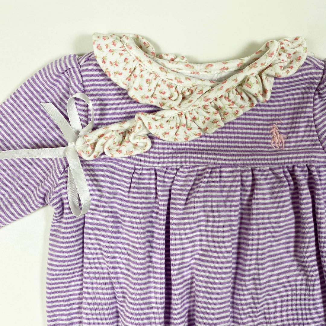 Ralph Lauren purple striped jumpsuit NB