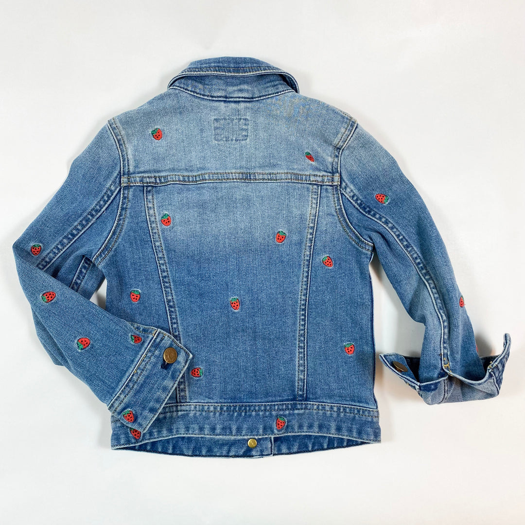 J.Crew embroidered strawberry denim Jacket 4-5Y 3