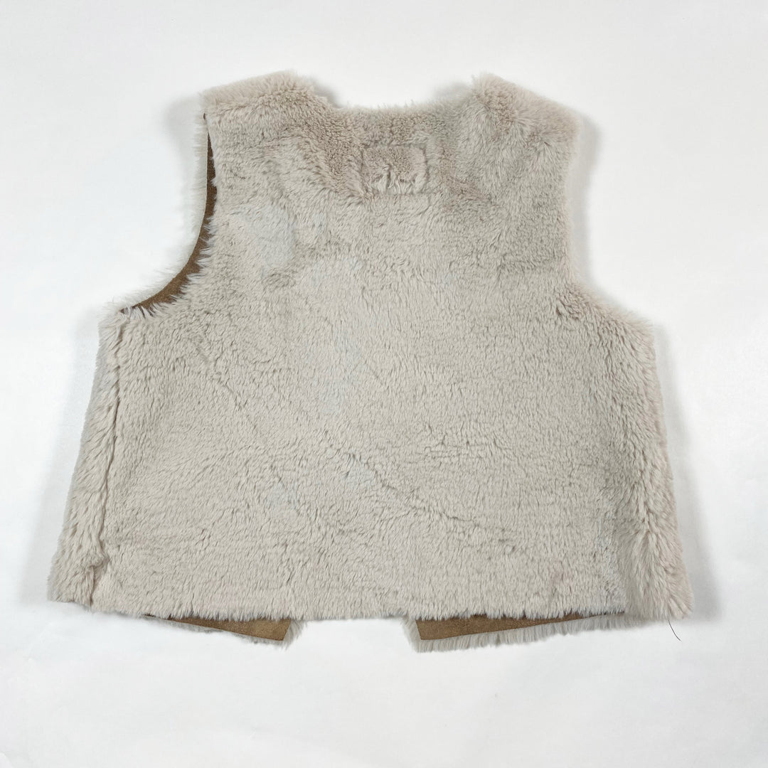 Zara off-white fake fur vest 3-4Y/104 2