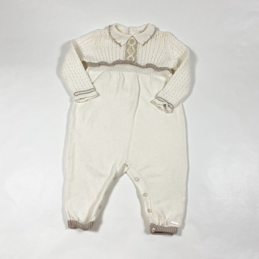 Pili Carrera beige knit onesie 12M 1