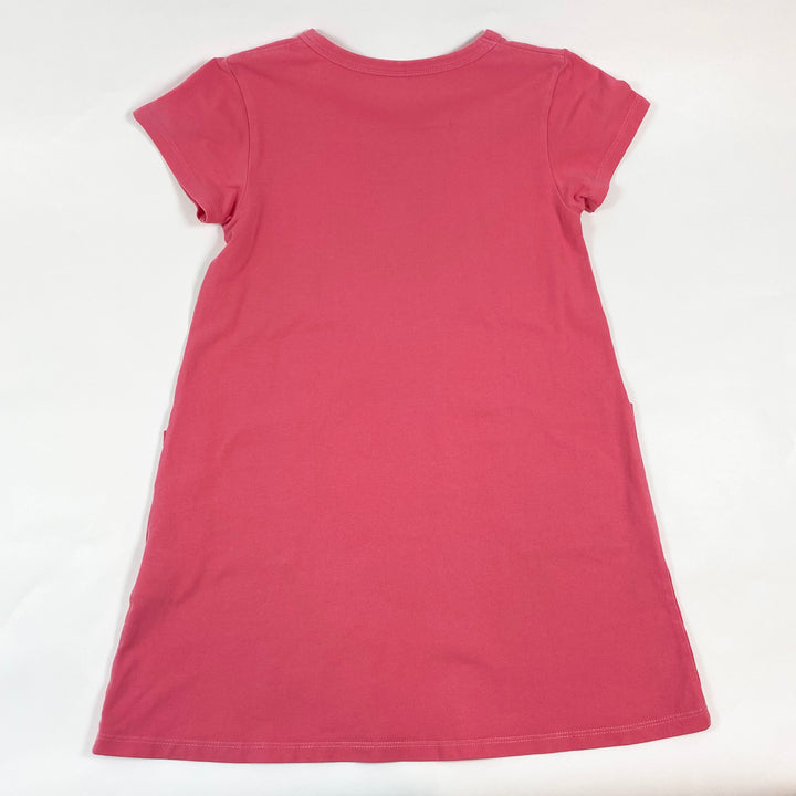 Mini Rodini hot pink short sleeve cotton dress  116-122 2