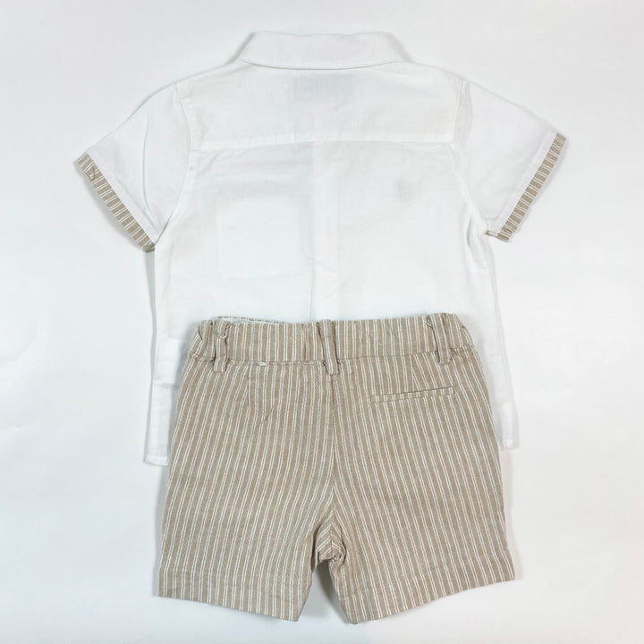 Mayoral white and beige short-sleeve shirt and shorts set 12M/80cm 3