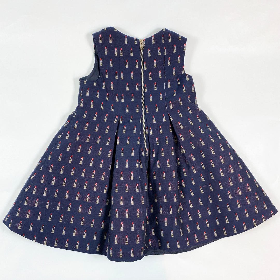 Tartine et Chocolat navy lipstick festive dress 3Y 2