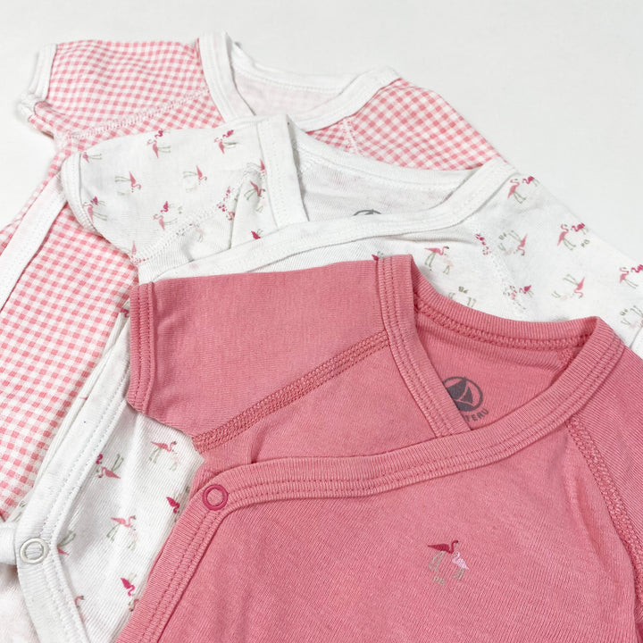 Petit Bateau set of 3 pink wrap bodys N/50 2