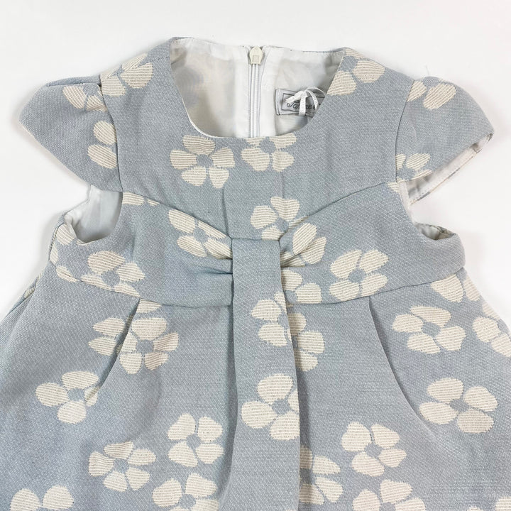 Tartine et Chocolat pale blue brokat festive dress  2Y 2