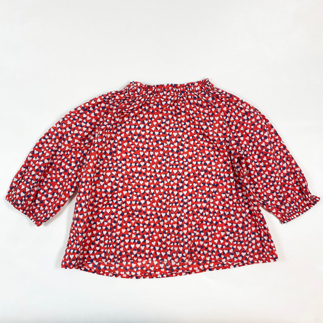 Crewcuts red heart blouse 4Y 3
