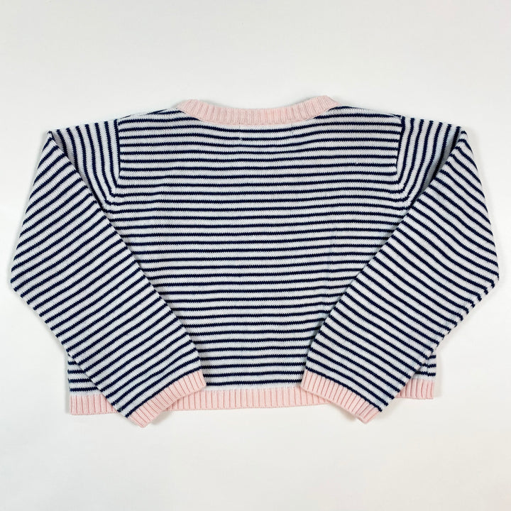 Boboli navy striped cardigan with pink details 9M/74 3