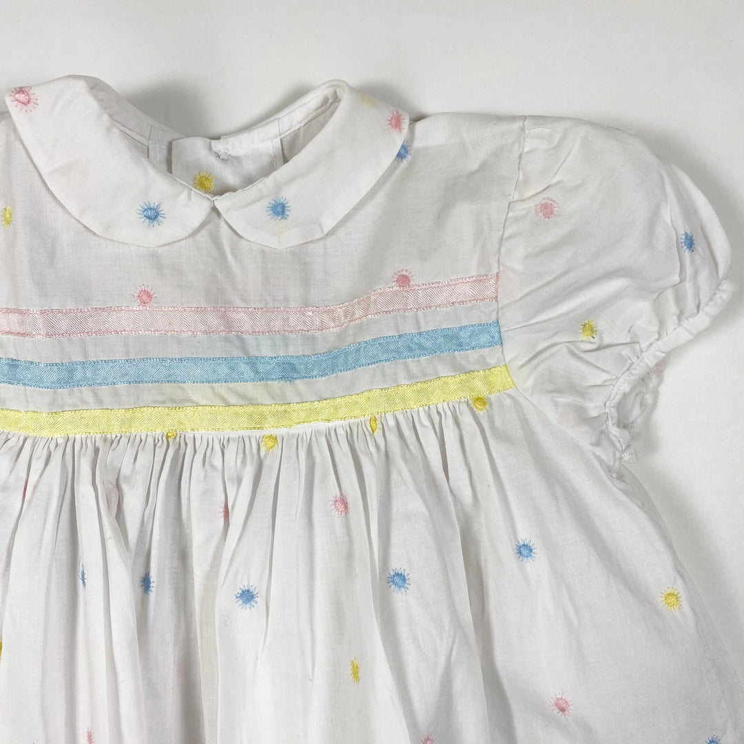 Baby Luce white pastel detail short-sleeved dress 1Y