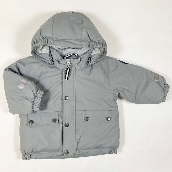 Polarn O. Pyret hellgrüne/graue fleecegefütterte Winterjacke 9-12M/80