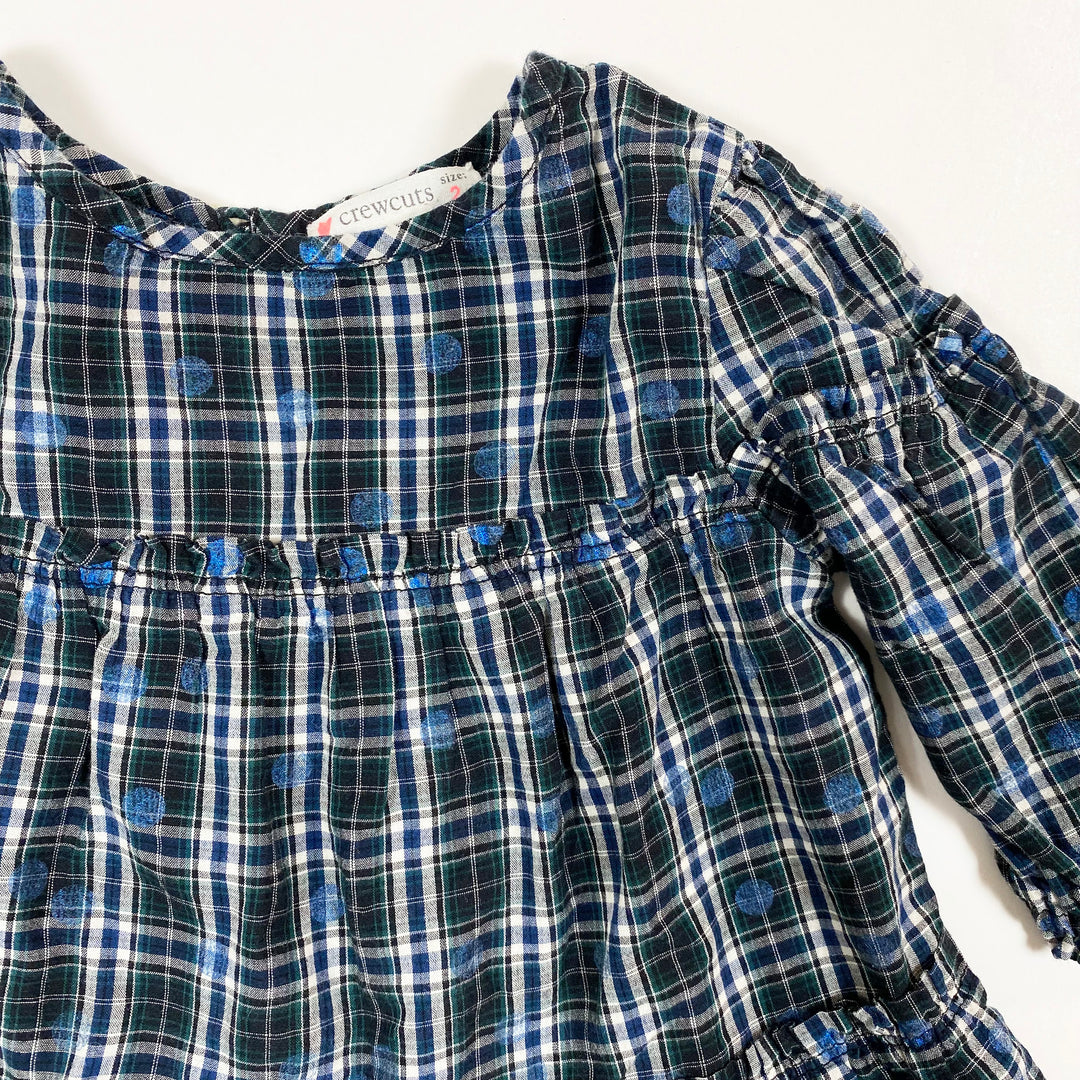 J.Crew plaid polka dot dress 2Y 2