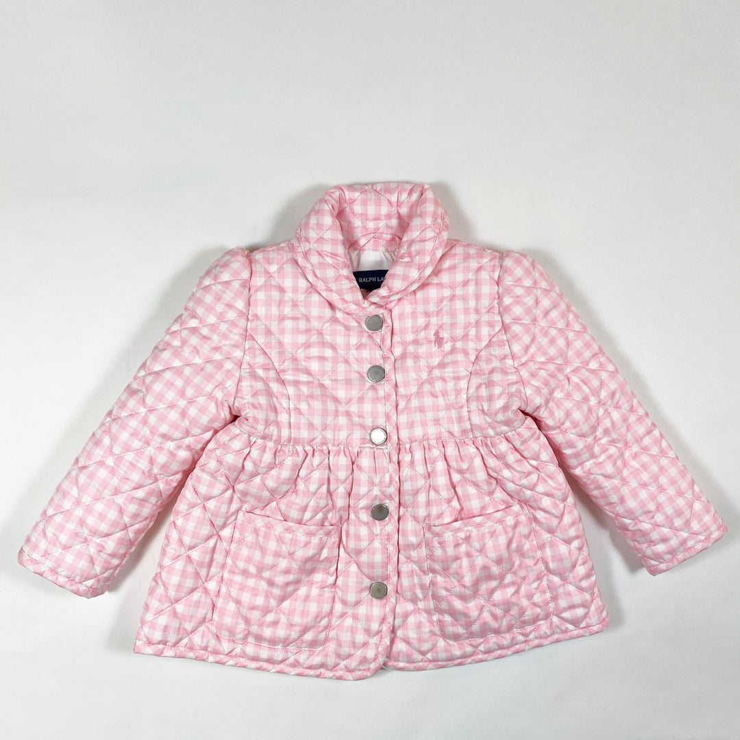 Ralph Lauren rosa karierte Steppjacke 24M