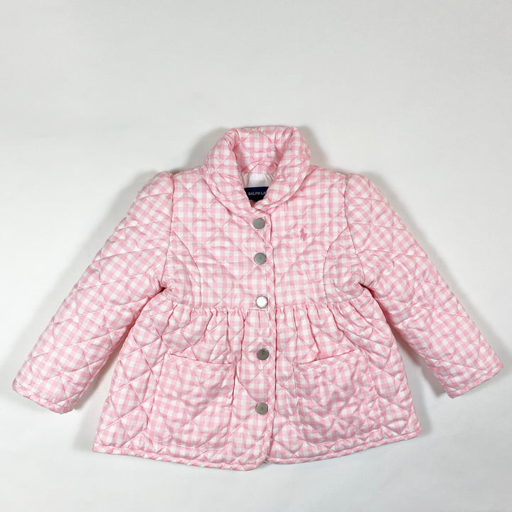 Ralph Lauren rosa karierte Steppjacke 24M