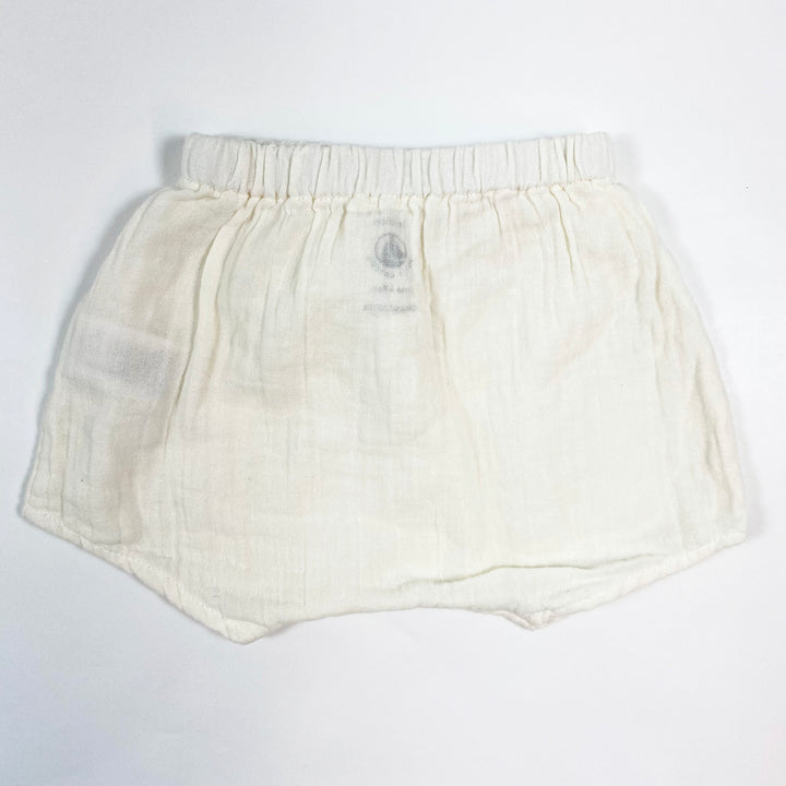 Petit Bateau off-white organic cotton muslin bloomers 3M/60 2