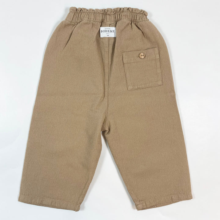 Studio Bohème organic cotton beige trousers 12M 2