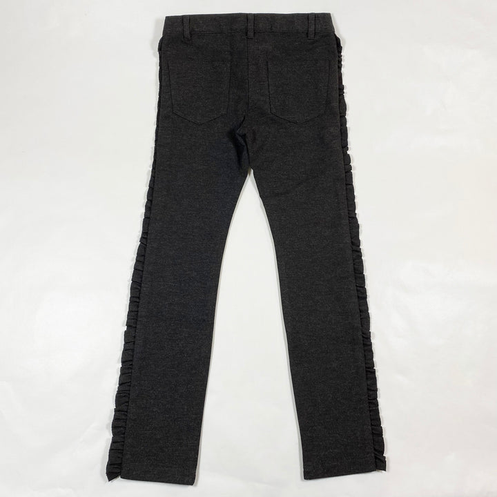 Elsy dark grey pants with ruffle detail 7A 3