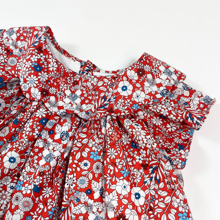 Jacadi red liberty print dress 1M/54 2