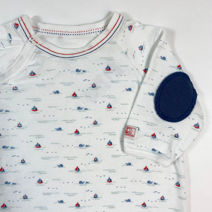 Petit Bateau boat print pyjamas 1M/54 2