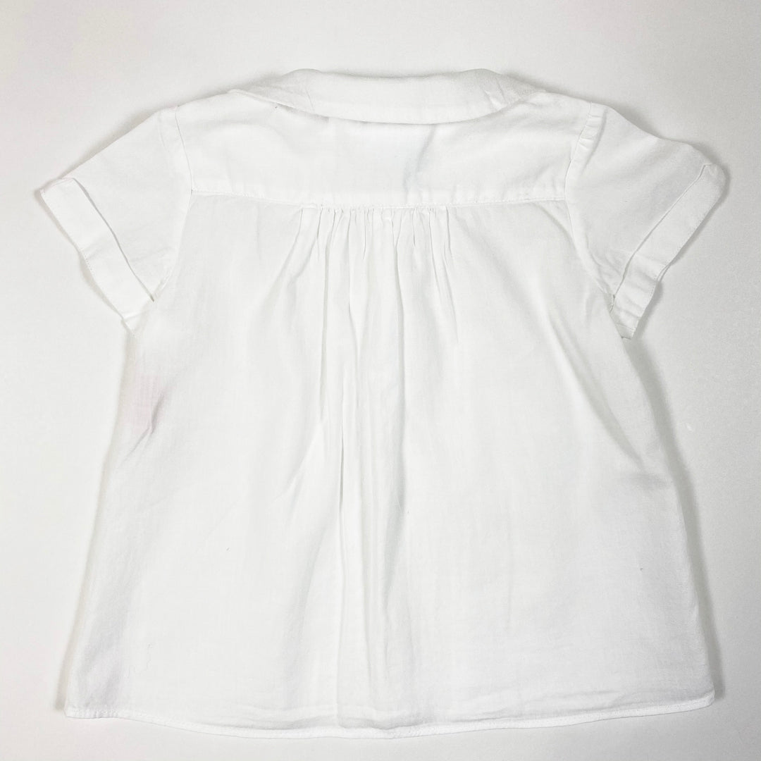 Ralph Lauren weisse kurzärmelige Bluse 9M