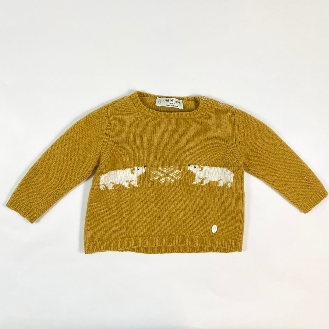 Pili Carrera  merino wool polar bear sweater 12M/75-82 1