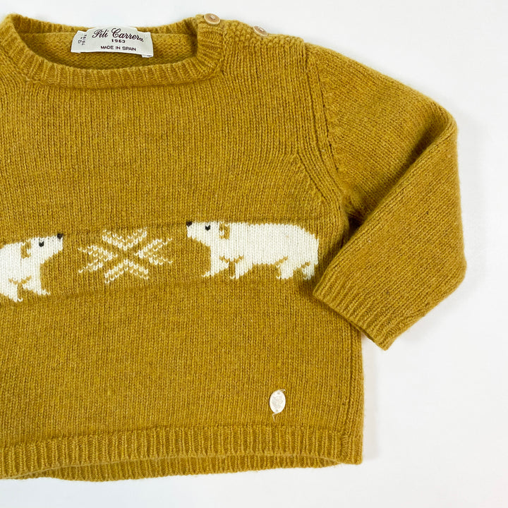 Pili Carrera  merino wool polar bear sweater 12M/75-82 2