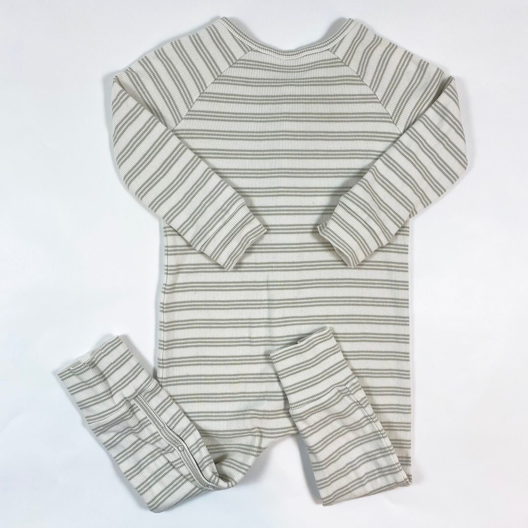 Rylee + Cru light khaki striped ribbed pyjama 2-3Y 2