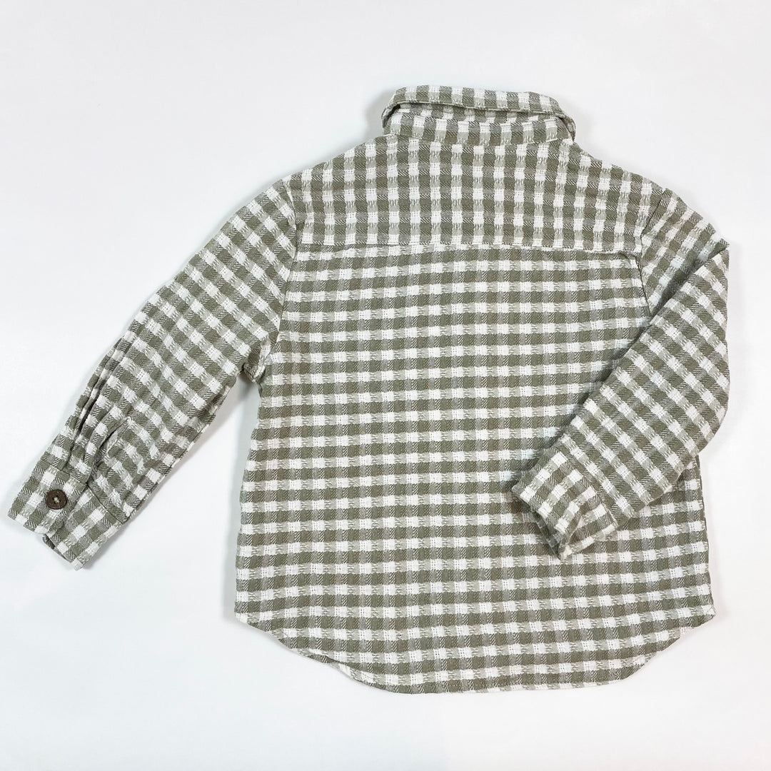 Rylee + Cru pale olive checked shirt 2-3Y 2