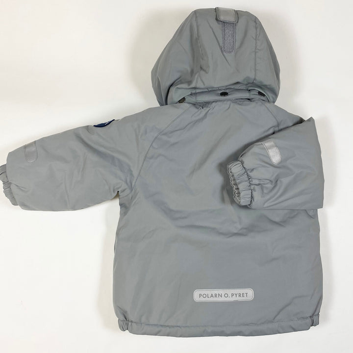 Polarn O. Pyret hellgrüne/graue fleecegefütterte Winterjacke 9-12M/80