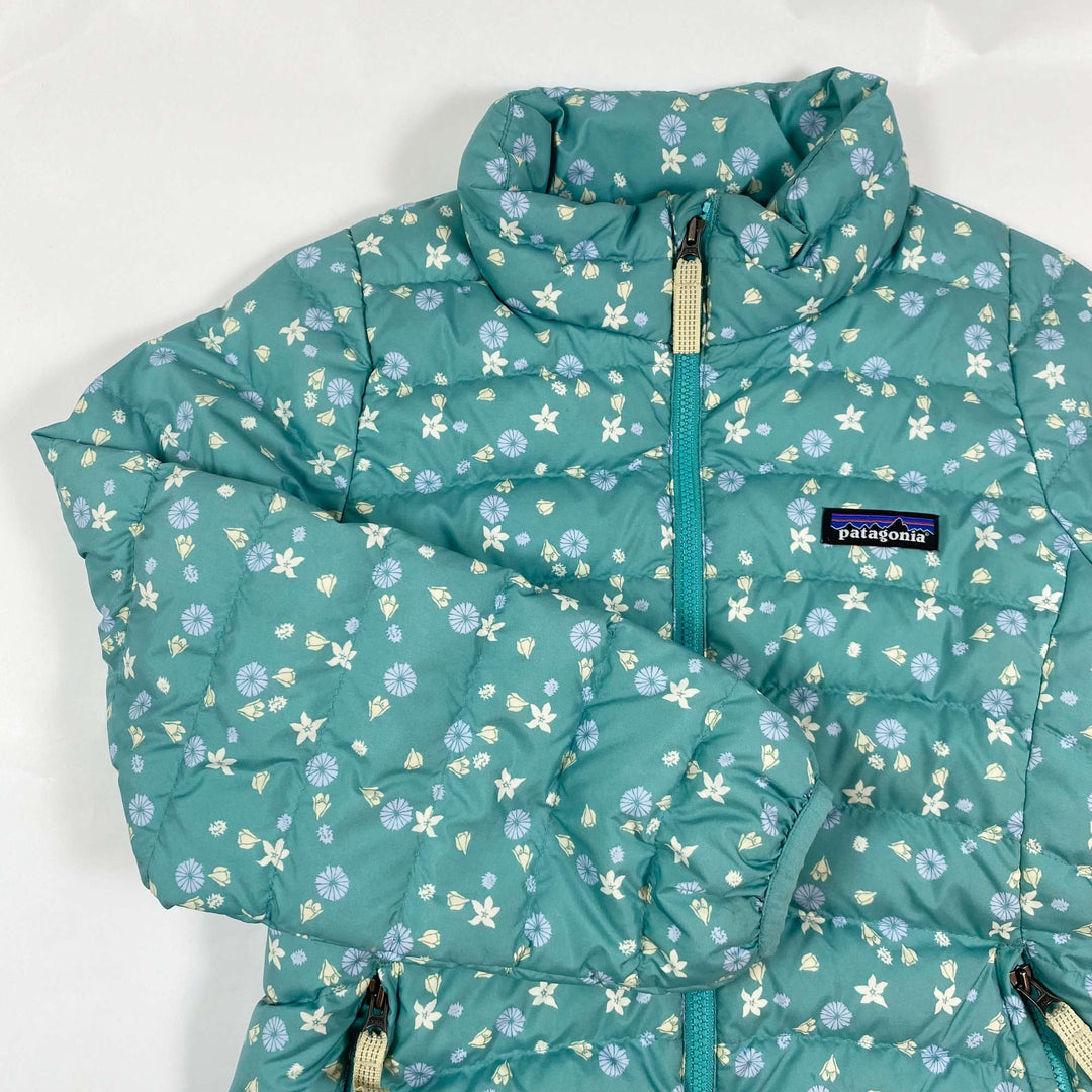 Patagonia turquoise floral down jacket 5-6Y (XS) 2